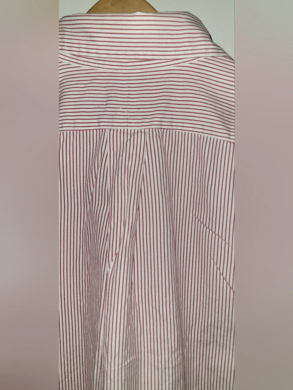 Vintage Ralph Lauren Shirt Mens 15.5Pink Striped Button Down Custom Fit